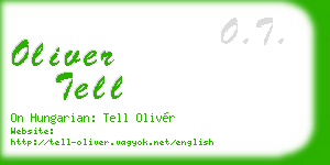 oliver tell business card